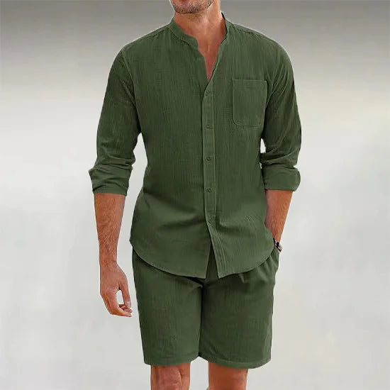 Matteo l Linen Summer Set l Relaxed Shirt & Shorts