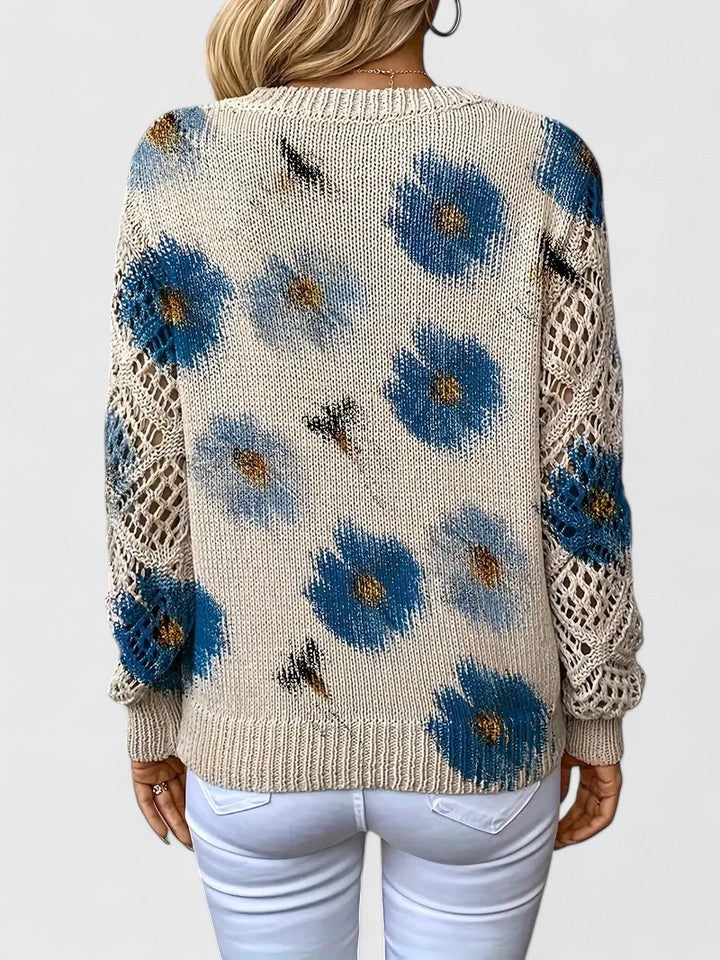 Maelynn™ – Floral Sweater for Timeless Elegance