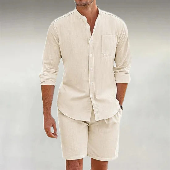 Matteo l Linen Summer Set l Relaxed Shirt & Shorts