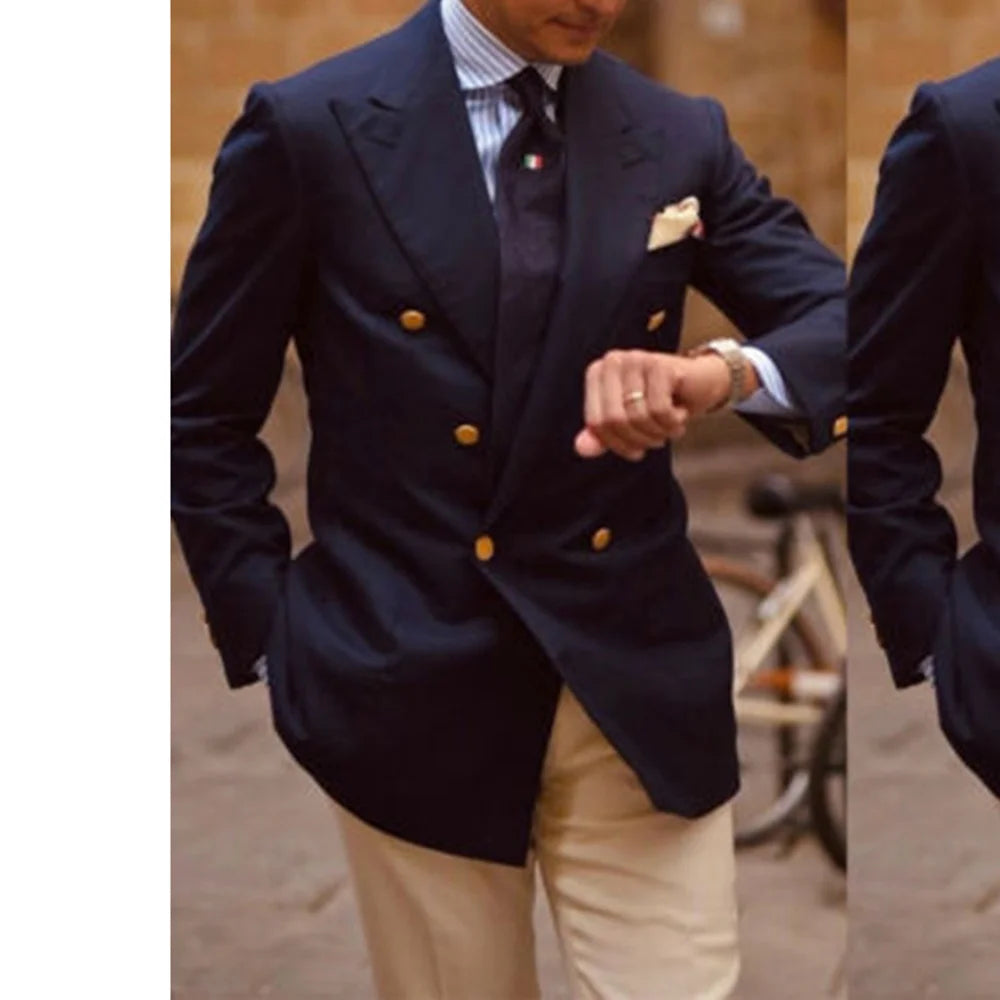 Victor Blazer l Modern Double-Breasted Style