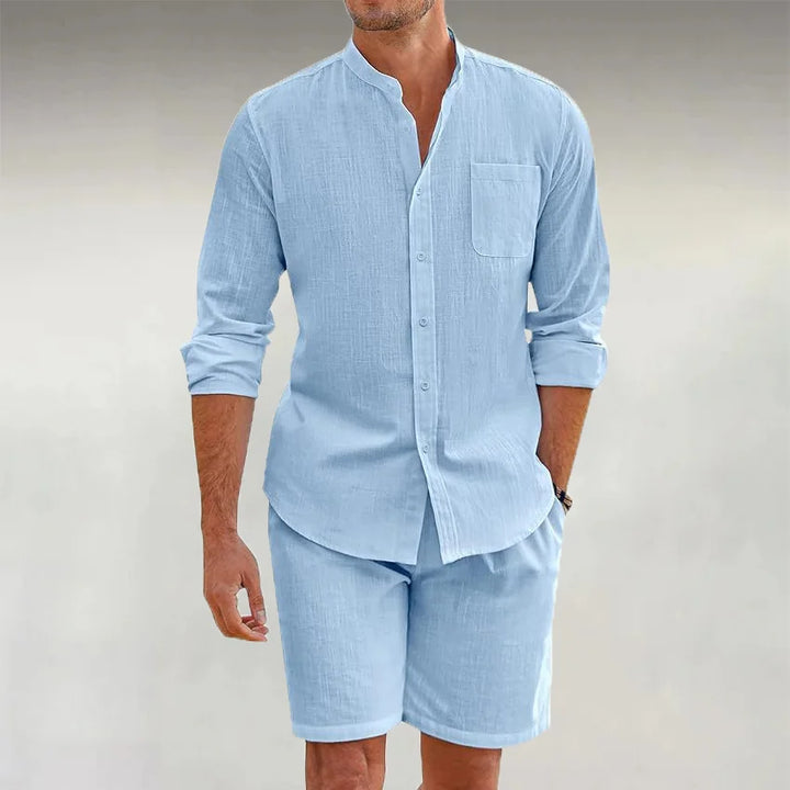Matteo l Linen Summer Set l Relaxed Shirt & Shorts