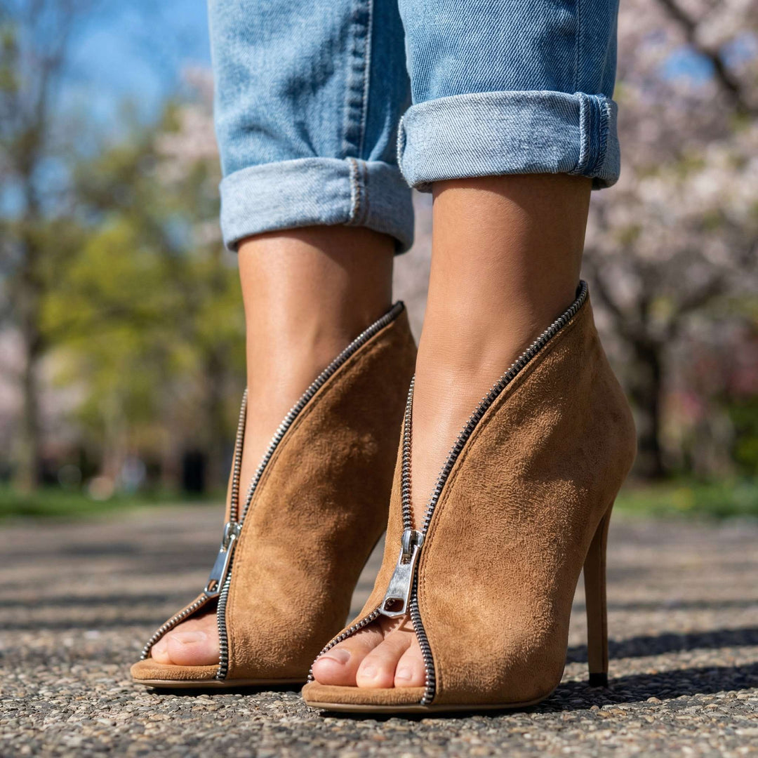 Scarlett Zipper Heels