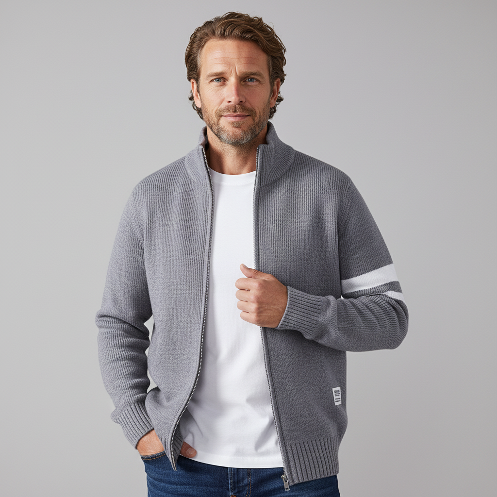 Nolan l Knit Zip Sweater