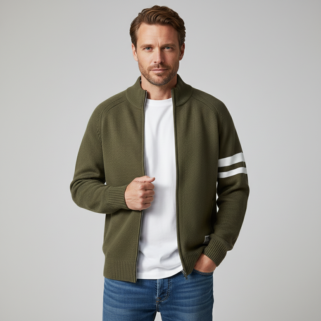 Nolan l Knit Zip Sweater
