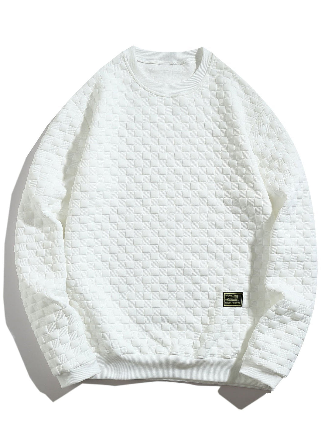 Damast Sweatshirt met Schaakbordpatroon