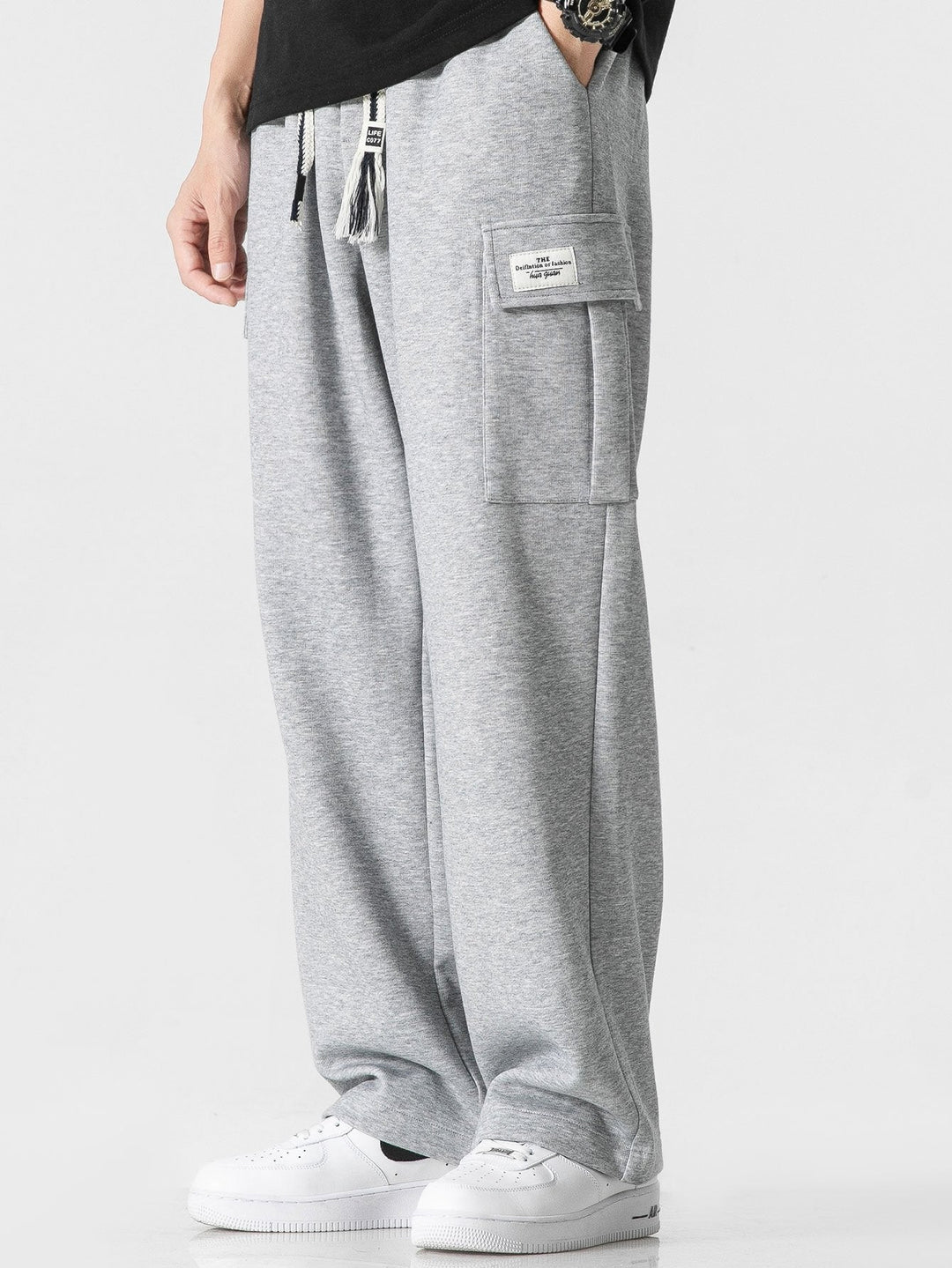 Relax Fit Straight Leg Jersey Cargo Broek