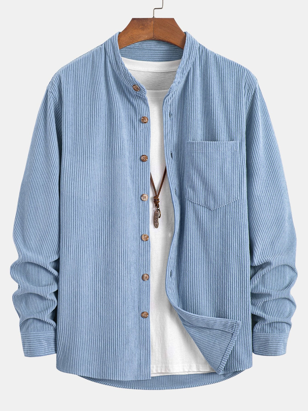 Corduroy Staande Kraag Shirt