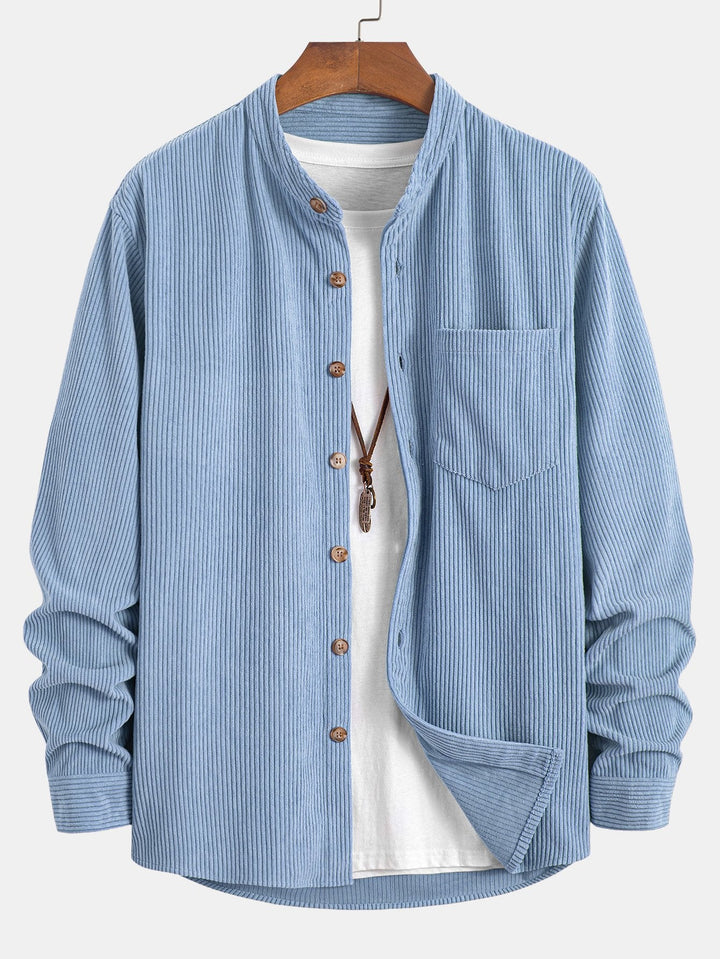 Corduroy Staande Kraag Shirt