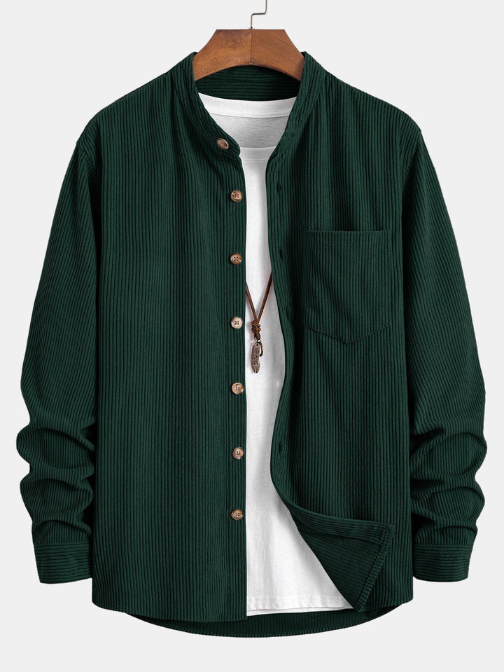 Corduroy Staande Kraag Shirt