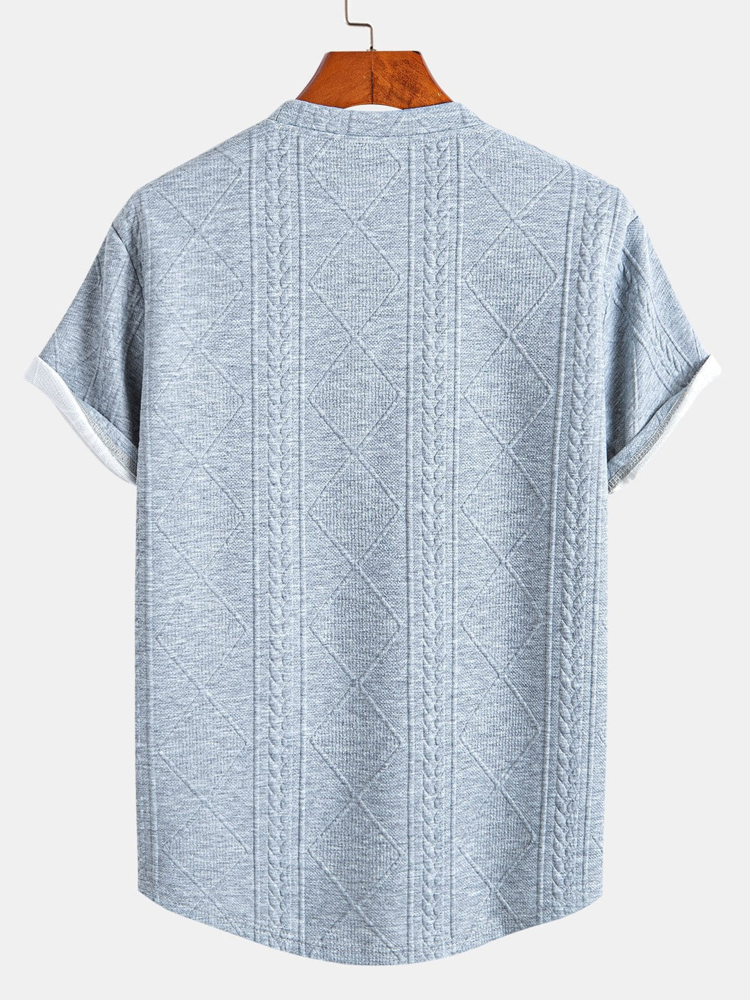 Korte Mouw Geometrisch Jacquard Boog Hem T-Shirt & Shorts
