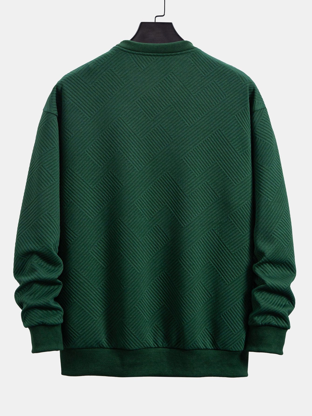 Relax Fit Geometrisch Gestreept Sweatshirt & Trekkoord Corduroy Cargo Jogger Broek