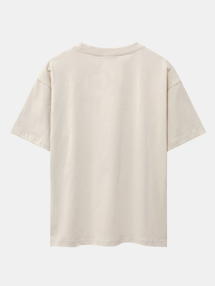 Creëer Adam Print Heavy Weight Oversize T-Shirt