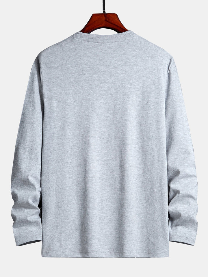 Basis Lange Mouwen Katoenen T-Shirt