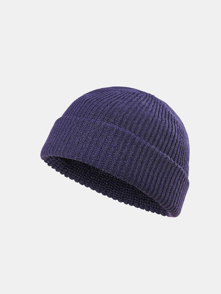 Solid Kleur Warme Korte Gebreide Muts