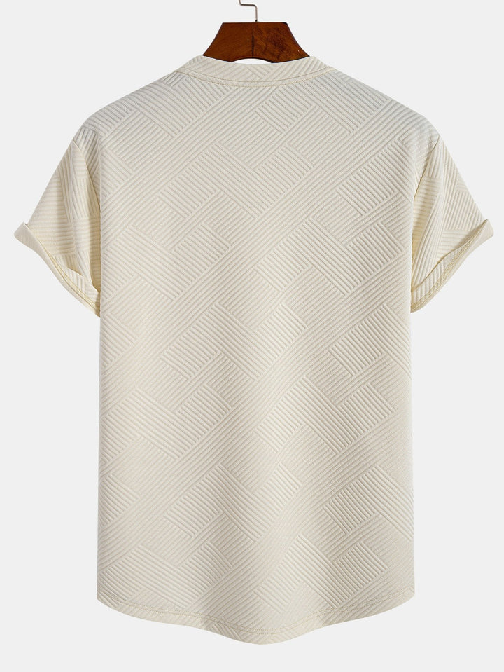 Korte Mouw Streep Jacquard Boog Hem T-Shirt & Shorts