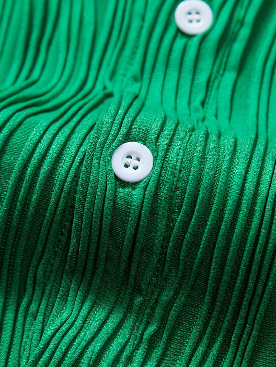Wavy Texture Button-Up Shirt & Shorts