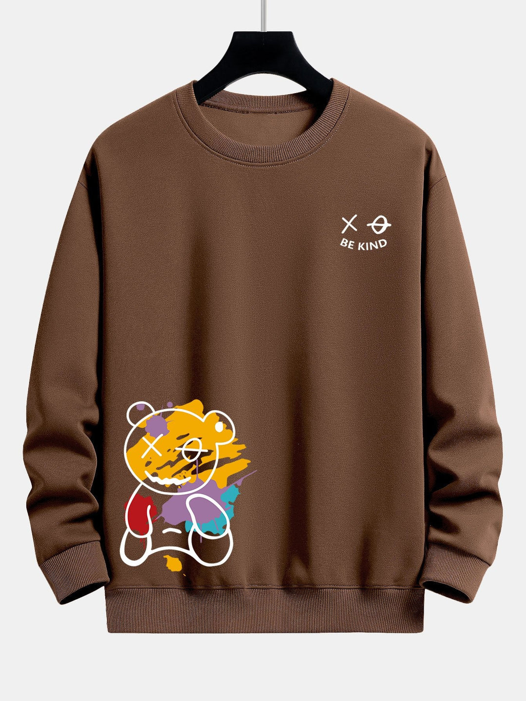 Graffiti Bear Print Relax Fit Sweatshirt & Joggingbroek