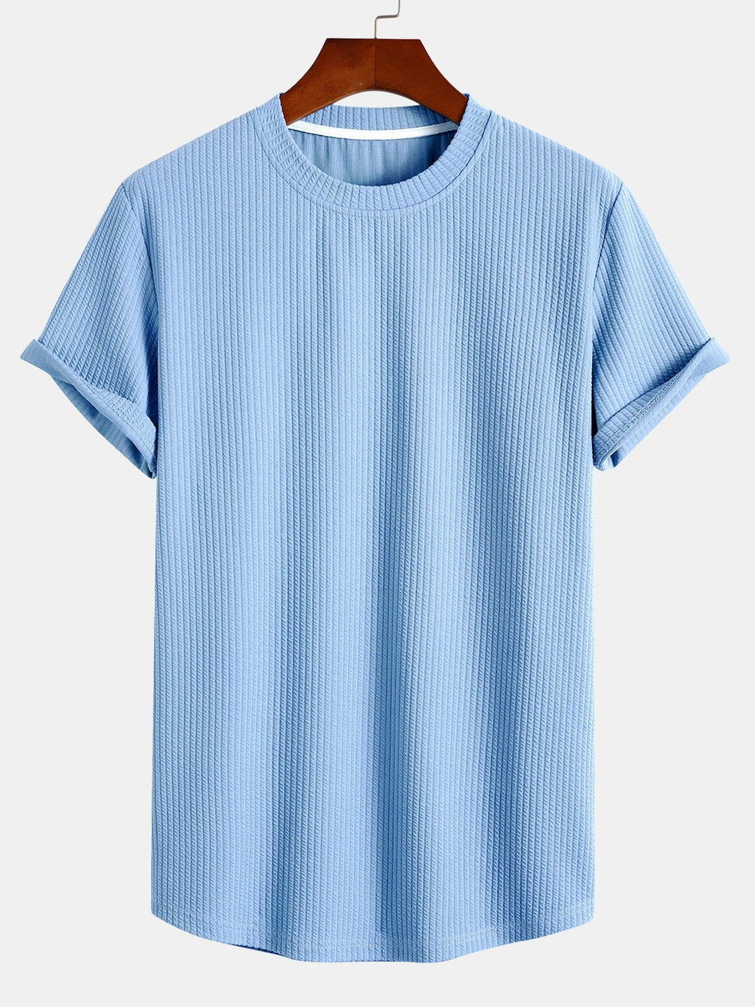 Muscle Fit Ribbed Arc Hem T-Shirt & Shorts