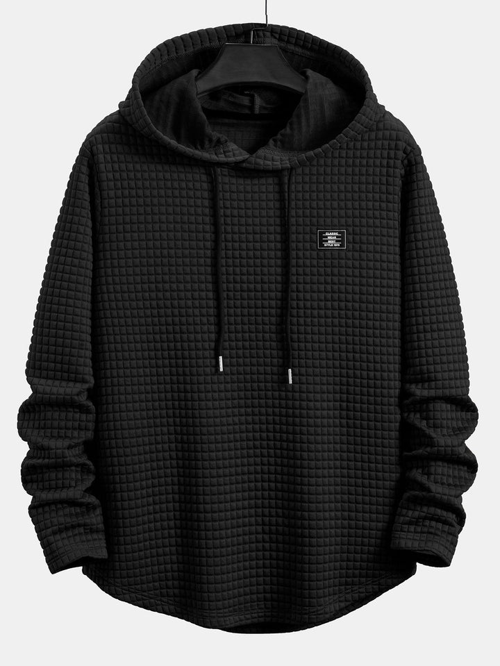 Langemouw Wafel Hoody Arc Hem T-Shirt & Joggingbroek