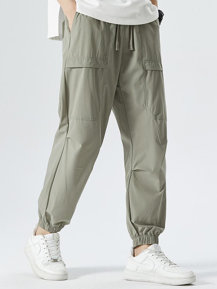 Elastische Taille Parachute Cargo Broek