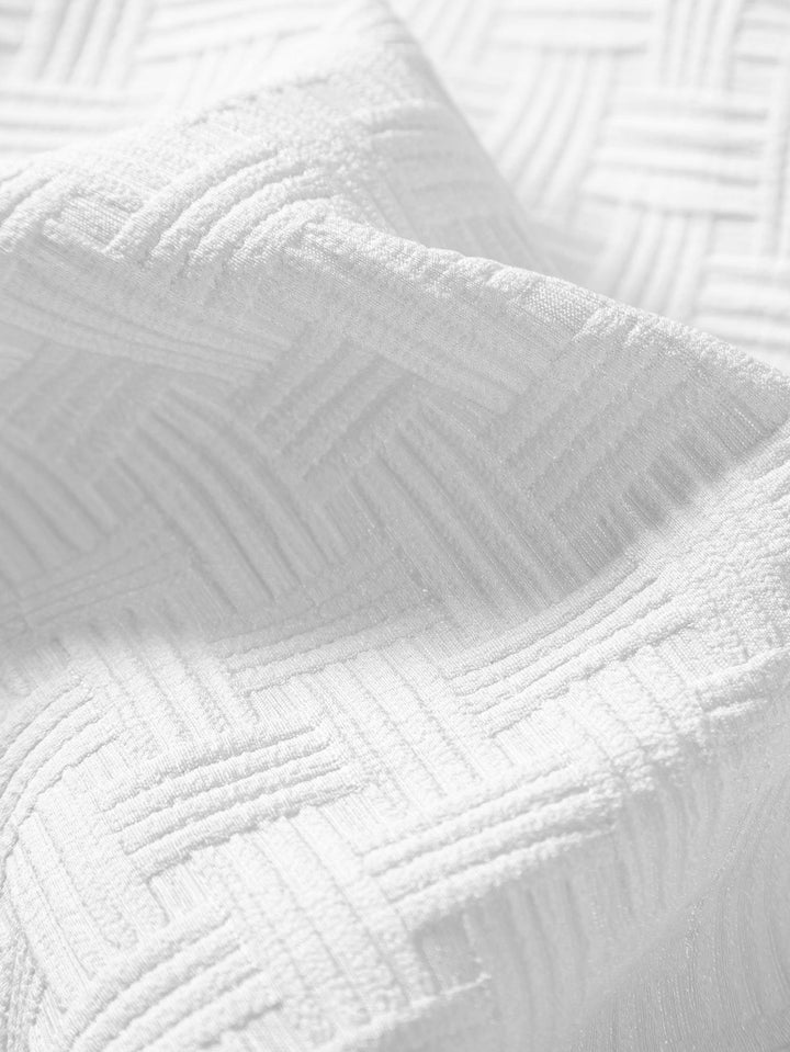 Stripe Jacquard Overhemd met Knopen & Shorts