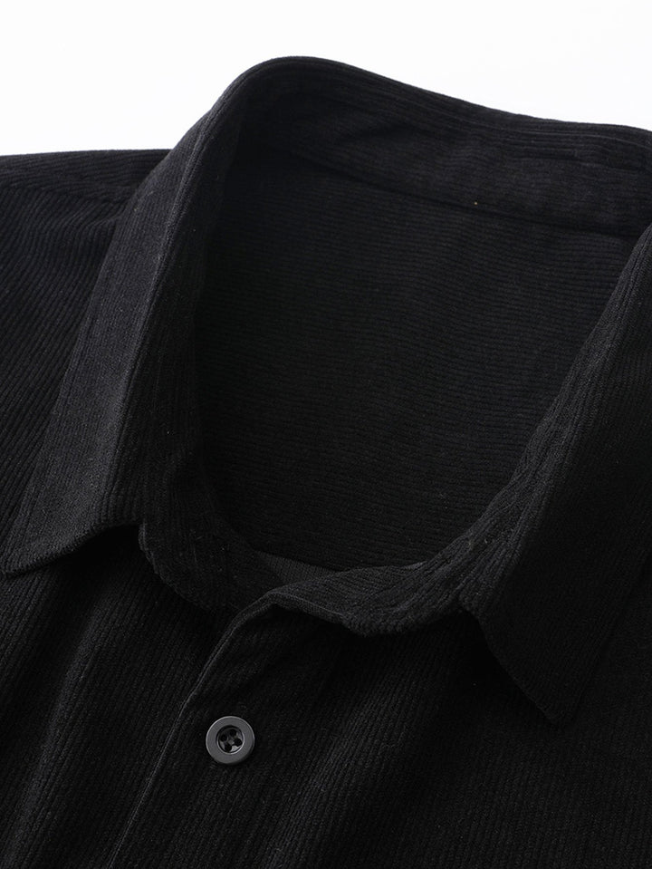 Geruite Corduroy Paneel Shirt & Rechte Pijpen Corduroy Broek