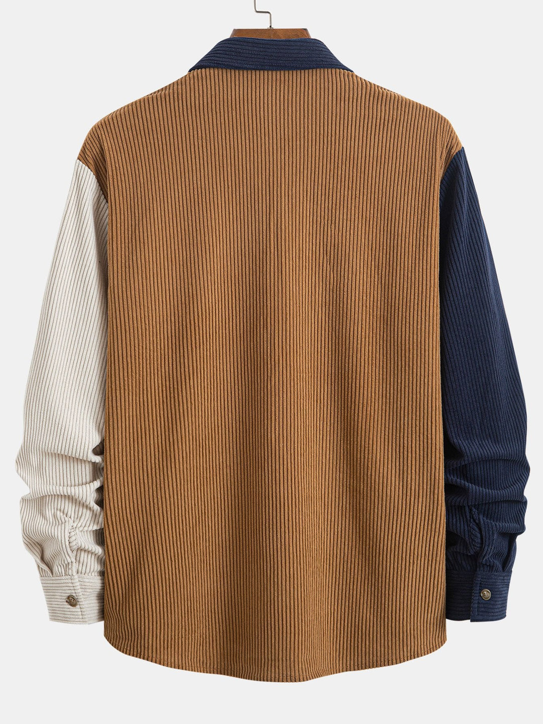 Corduroy Patchwork Shirt & Rechte Pijpen Corduroy Broek