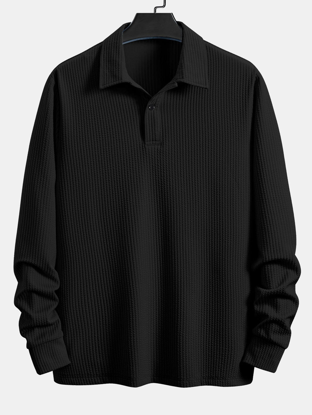 Lange Mouwen Geribde Polo & Rechte Geribde Broek