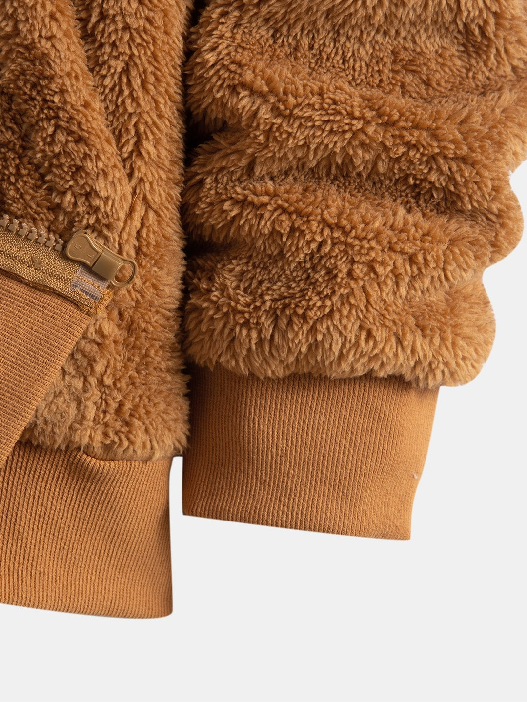 Teddy Zip Up Hooded Coat & Teddy Jogger Pants