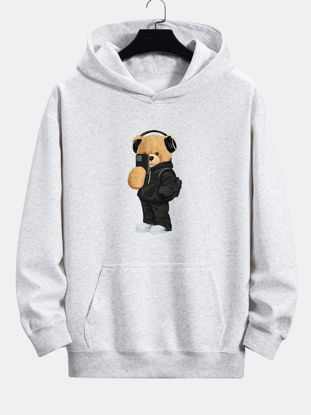 Fashion Bear Foto Print Relax Fit Hoodie & Rechte Pijpen Corduroy Broek
