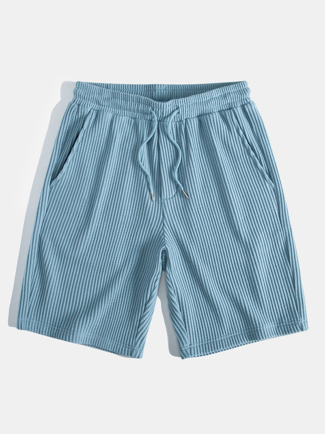 Wafel Knop-Up Shirt & Trekkoord Wafel Shorts