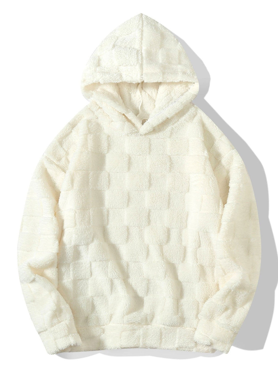 Checkerboard Teddy Hoodie & Straight Leg Pants