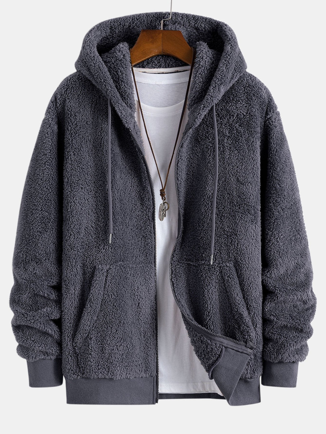 Teddy Zip Up Hooded Coat & Teddy Jogger Pants