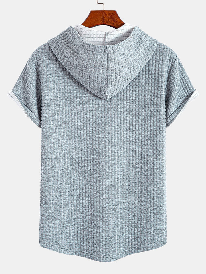 Wafel Hoody Boog Hem T-Shirt & Trekkoord Corduroy Cargo Jogger Broek