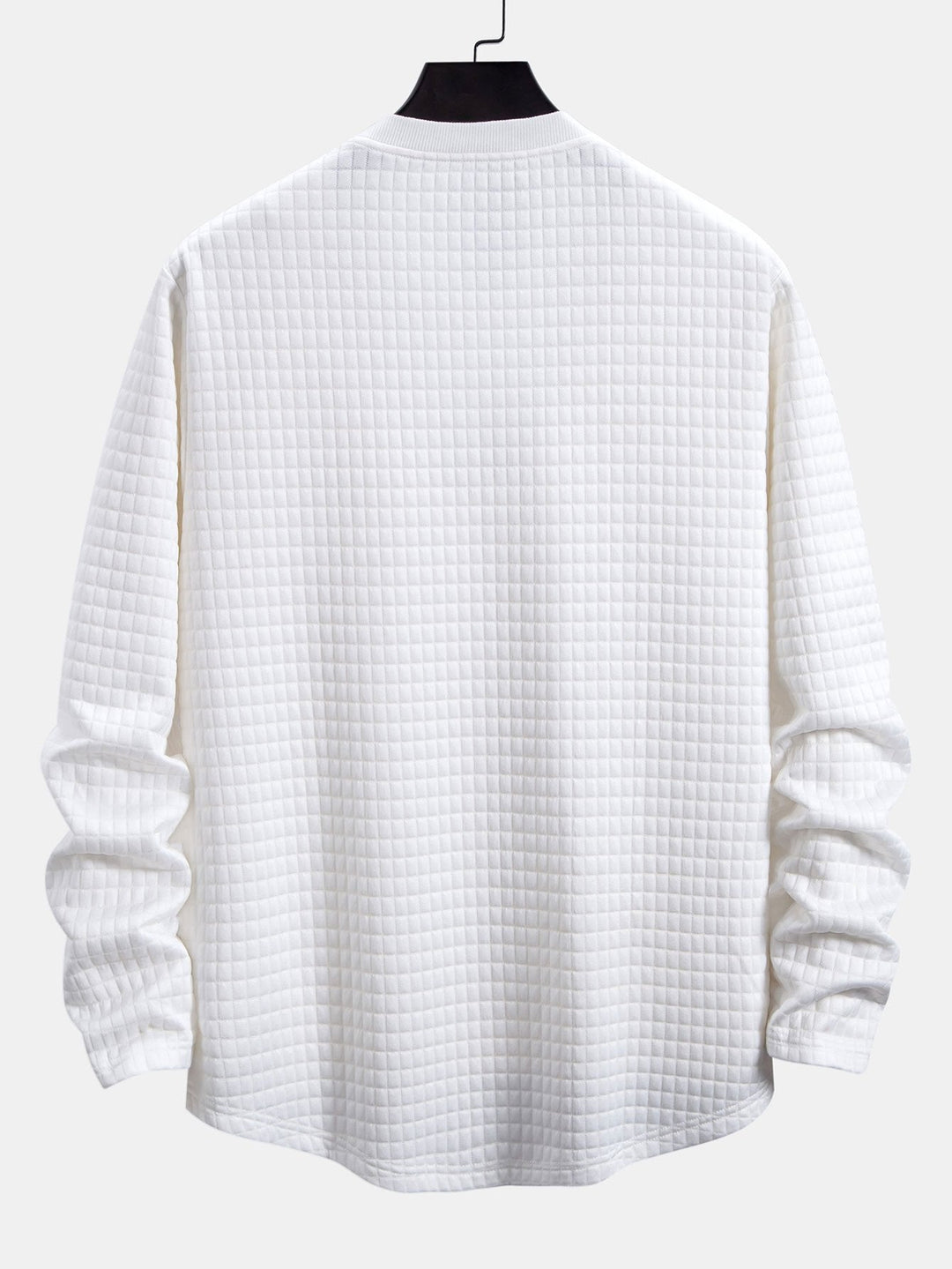 Long Sleeve Waffle Bow Hem T-Shirt & Jogging Pants