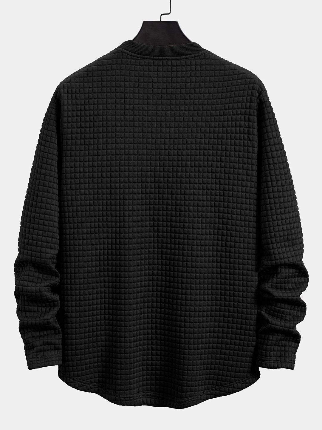 Long Sleeve Waffle Bow Hem T-Shirt & Jogging Pants