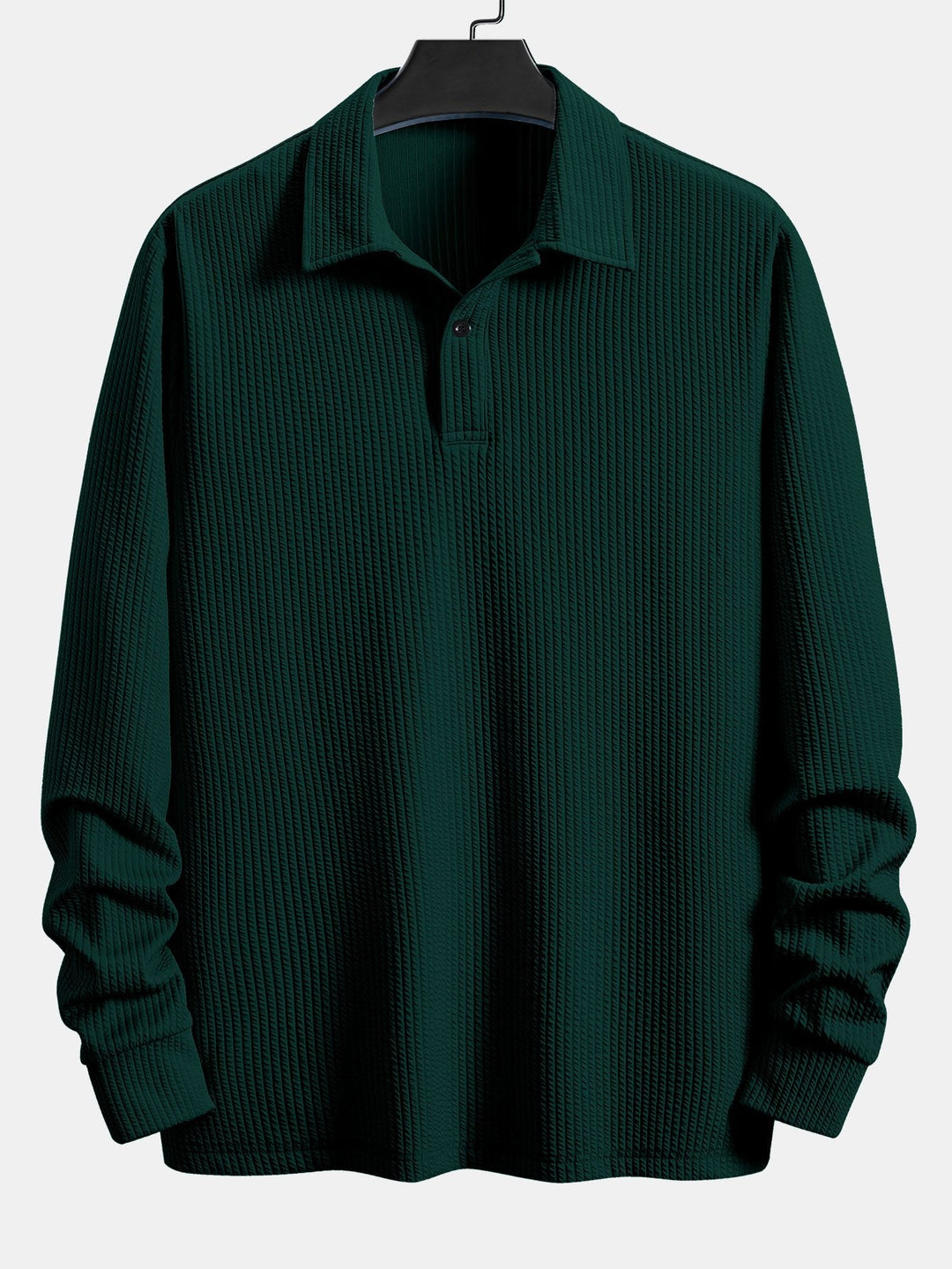 Lange Mouwen Geribde Polo & Rechte Geribde Broek