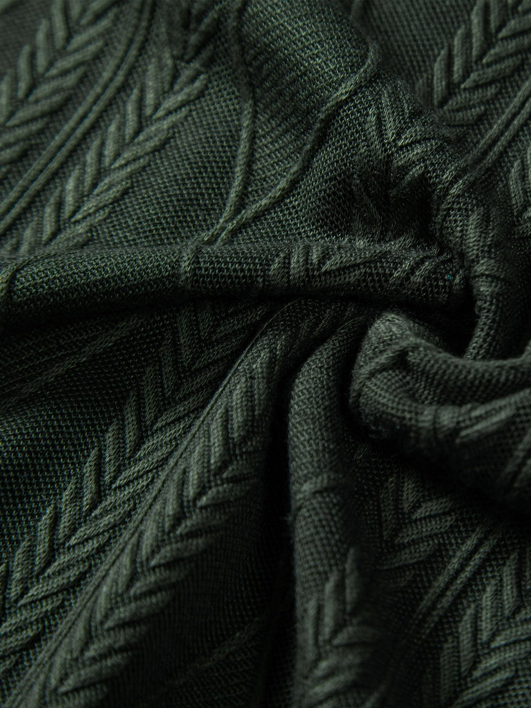 Gebreide Geometrische Ruit Jacquard Cubaanse Shirt & Rechte Linnen Broek