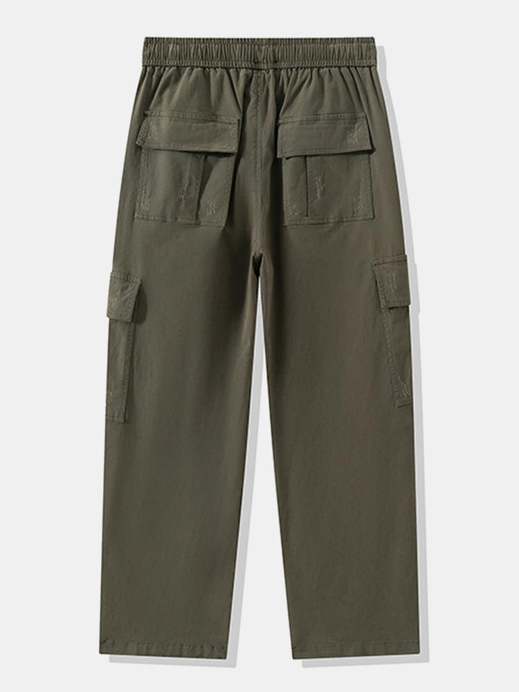 Rechtafstaande Katoenen Cargo Broek