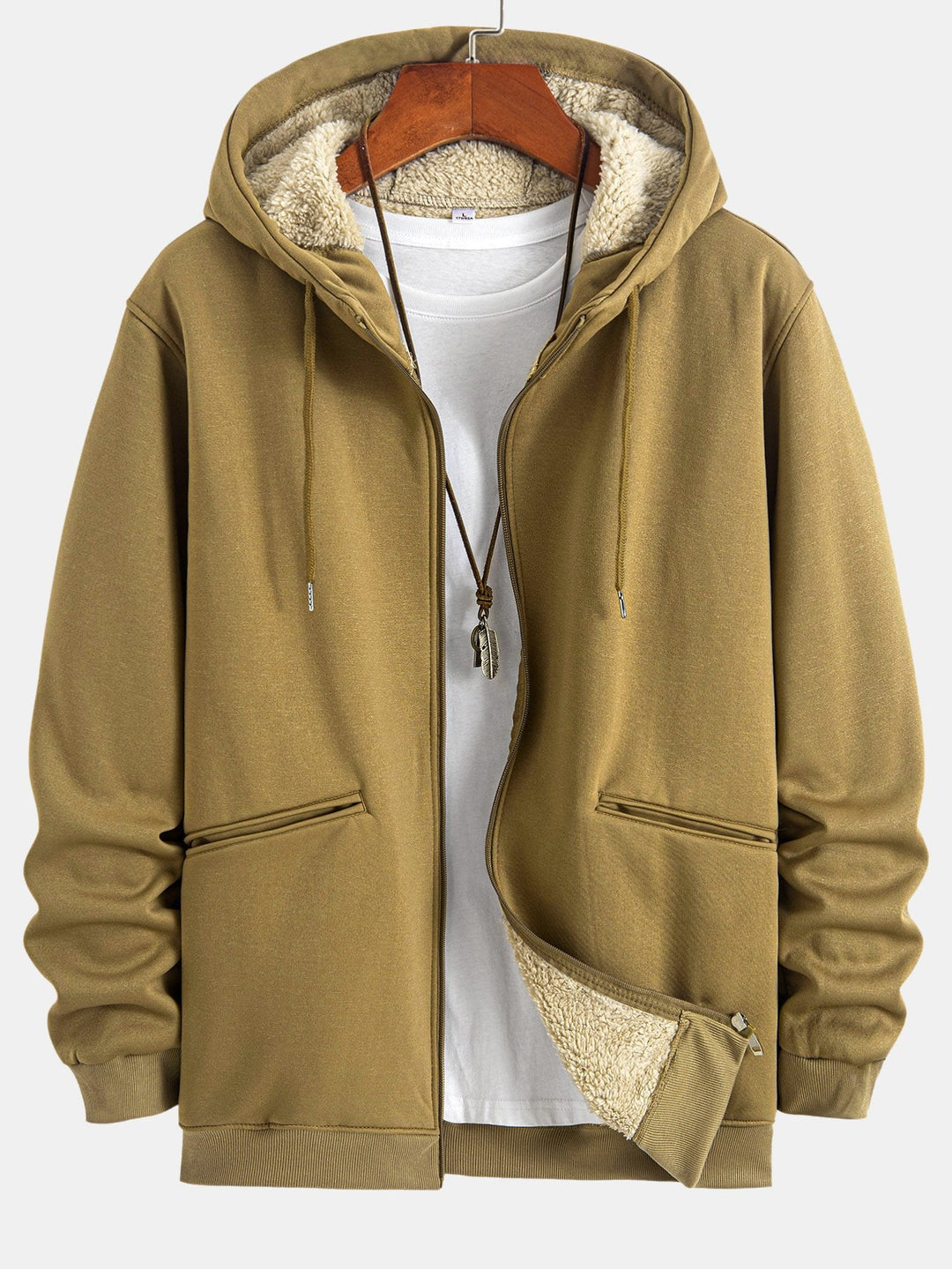Teddy Lining Zip Up Hoodie