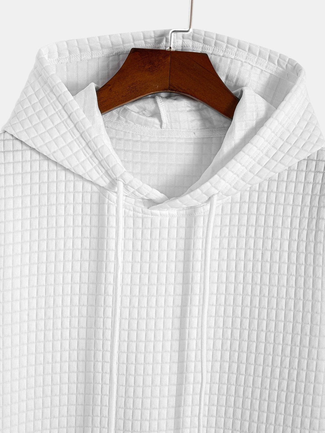 Short Sleeve Waffle Hoodie & Waffle Drawstring Shorts
