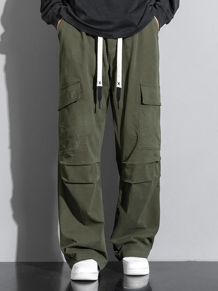 Rechtafstaande Katoenen Cargo Broek