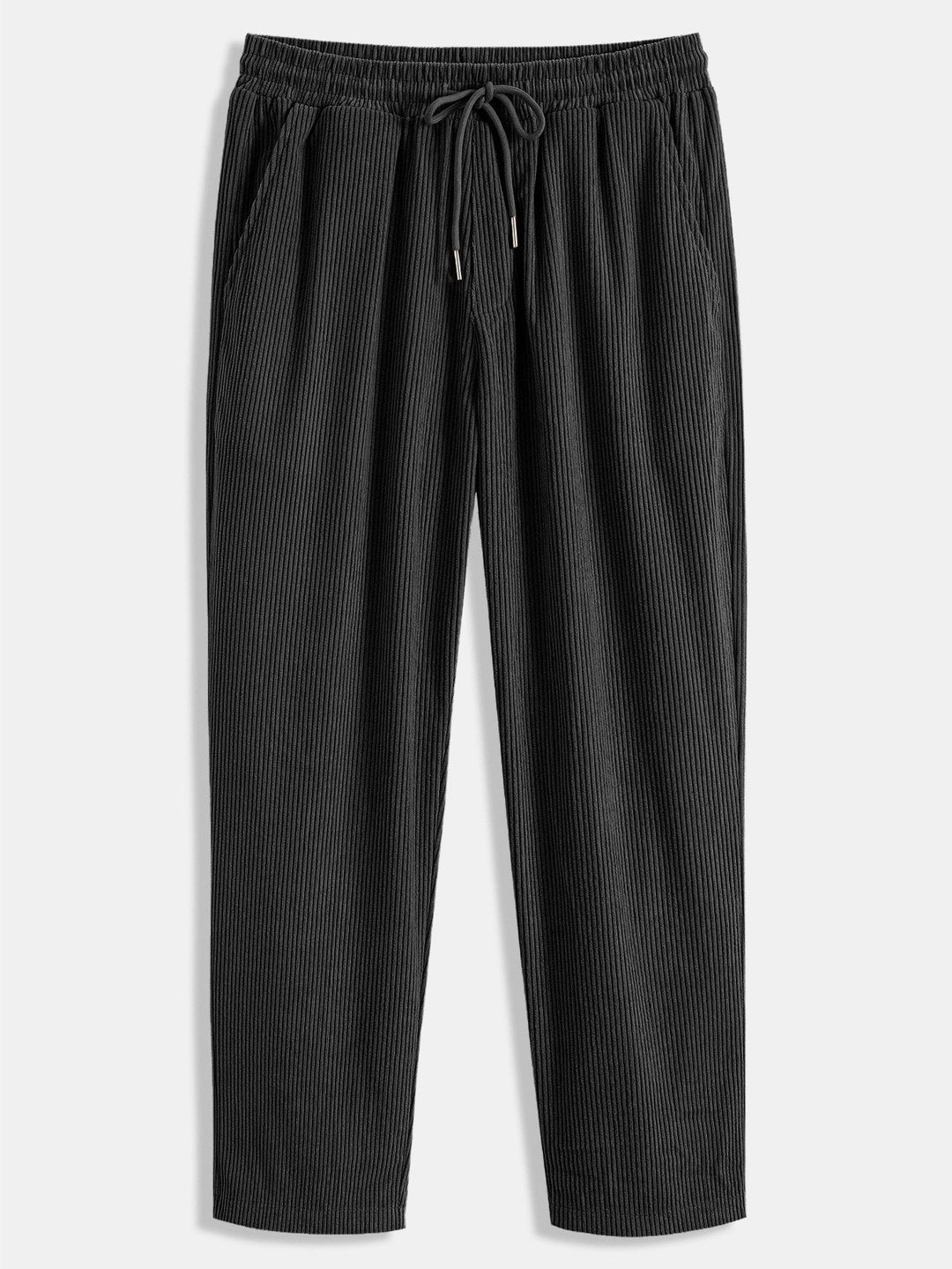 Lange Mouwen Corduroy Cubaanse Kraag Shirt & Rechte Pijpen Corduroy Broek