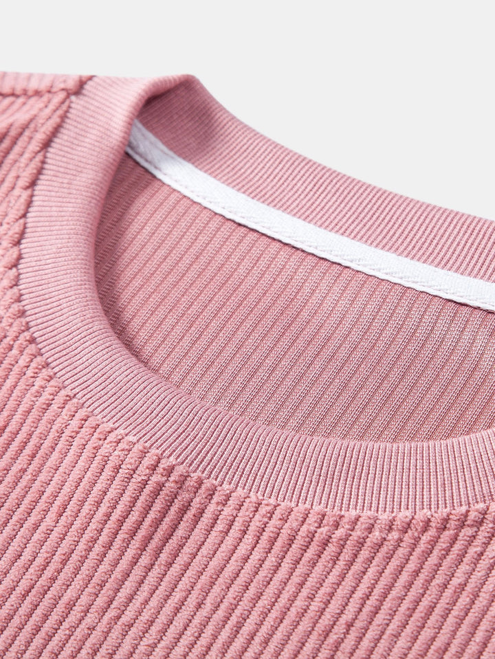 Corduroy Oversized T-shirt With Pocket & Shorts