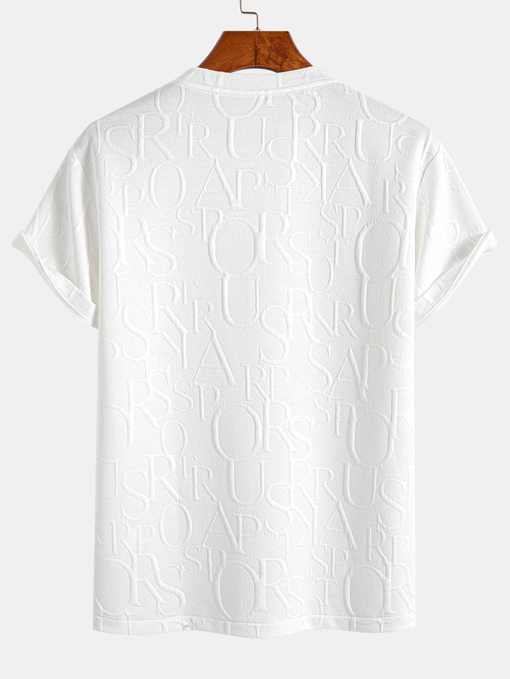 Letter Jacquard T-Shirt & Shorts