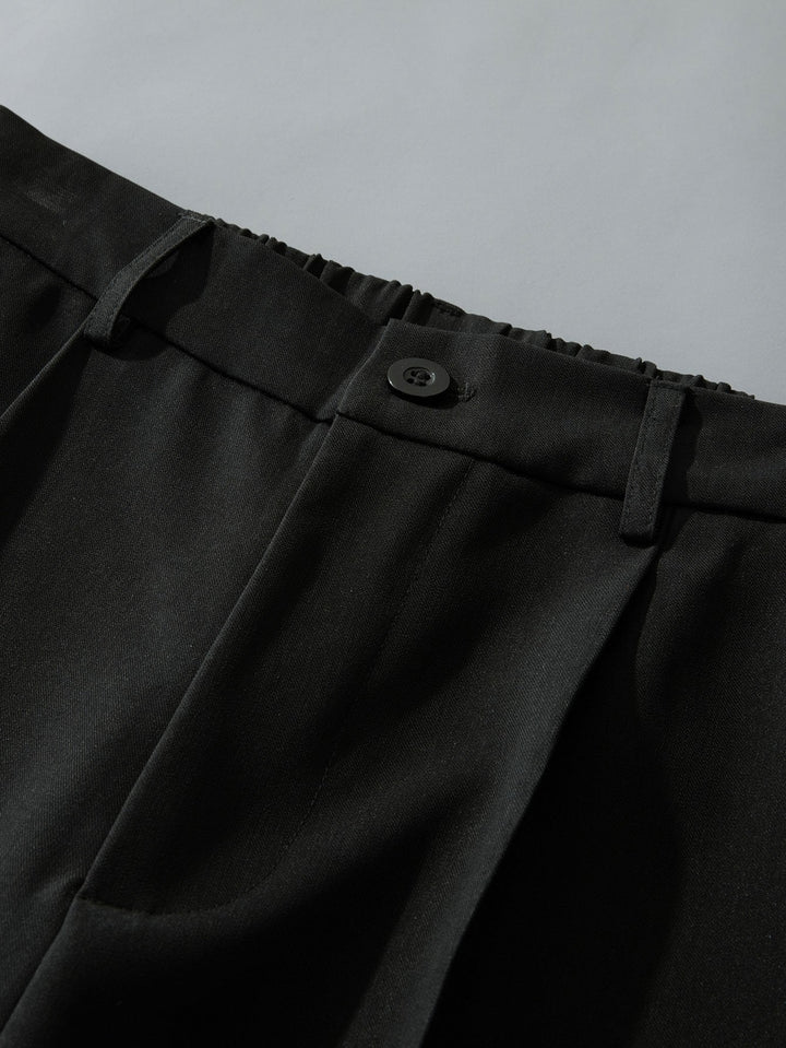 Relax Fit Elastische Taille Rechte Pijpen Broek