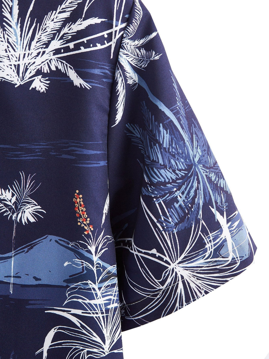Palmboomprint Overhemd met Knopen & Zwemshorts