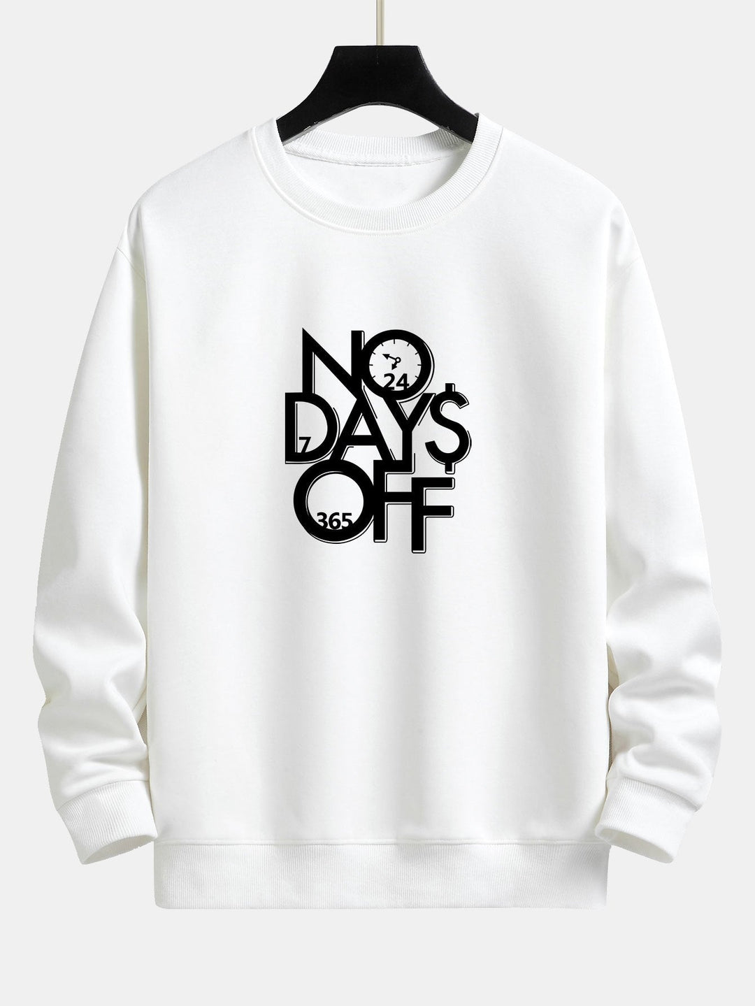 No Days Off Print Relax Fit Sweatshirt & Straight Leg Corduroy Pants