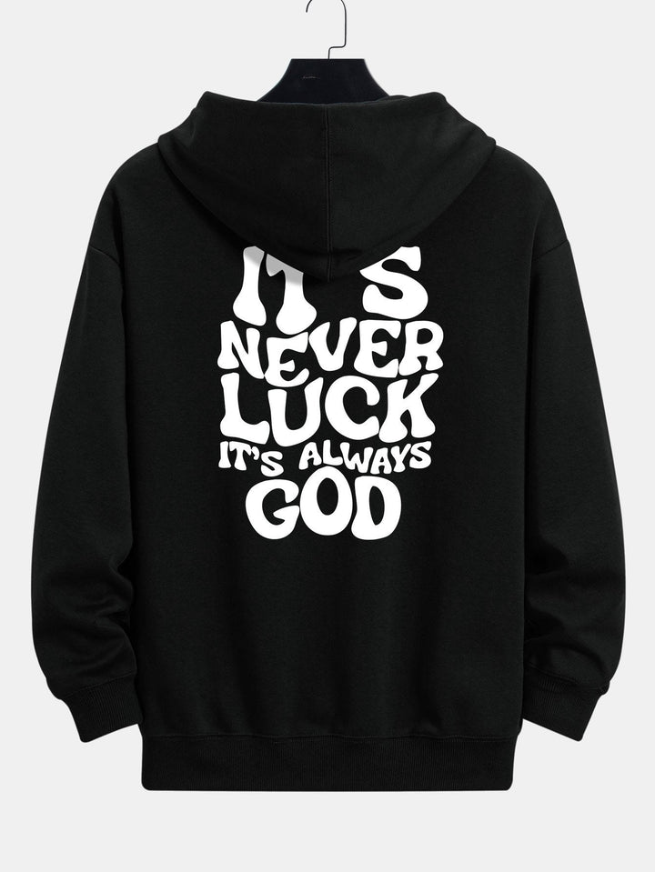 Slogan Achterdruk Relax Fit Hoodie & Rechte Pijpen Corduroy Broek