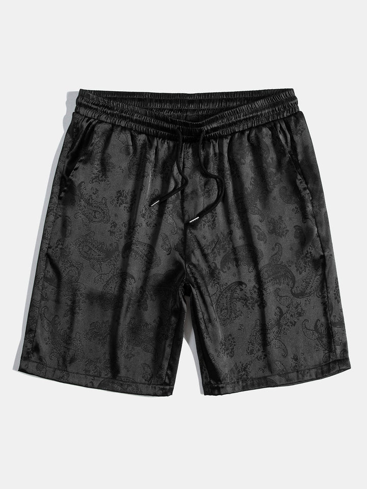 Paisley Print Satijnen Shirt & Shorts